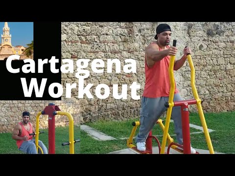 Cartagena Workout in Park | Fitness Abroad| Colombia updates| Cartagena walled city