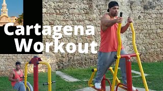 Cartagena Workout in Park | Fitness Abroad| Colombia updates| Cartagena walled city