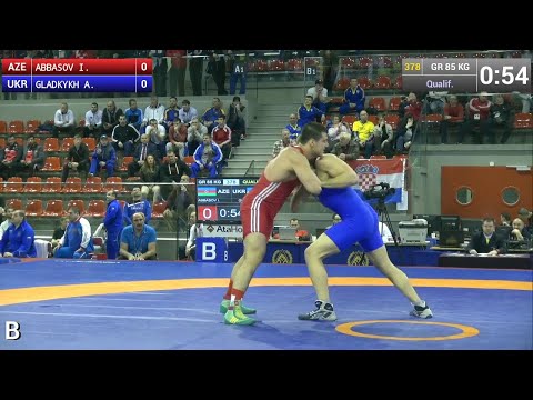 Qualification GR - 85 kg: Islam ABBASOV (AZE) df. Andrii GLADKYKH (UKR), 10-8