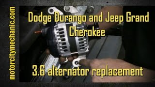 2011-2014 Dodge Durango and Jeep Grand Cherokee 3.6 alternator removal