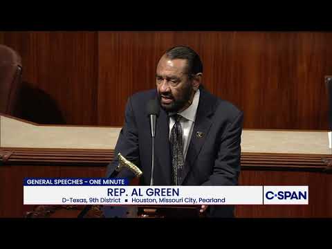 Rep. Al Green(D-TX) on Impeachment of President Trump