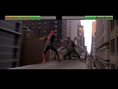 Spider-man vs Doctor Octopus Train Fight...with healthbars