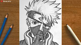 Easy Anime Drawing || How to Draw Kakashi Like a Pro || Naruto Drawing Tutorial for beginners
