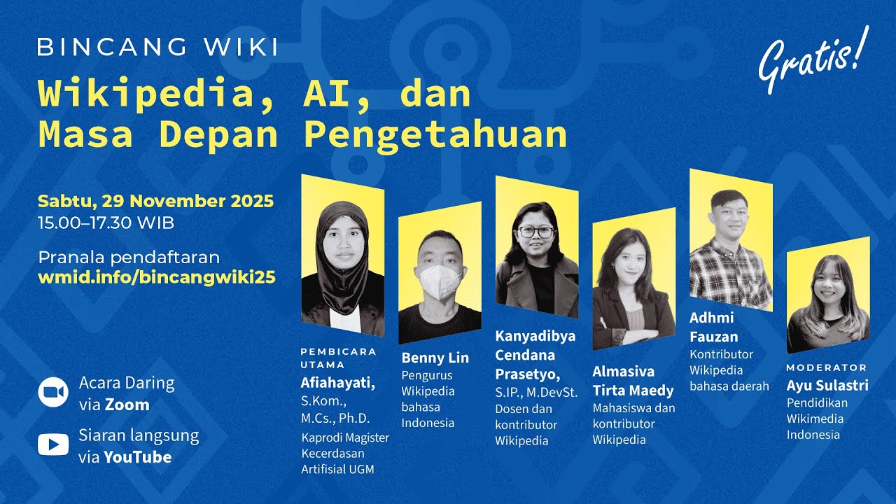 Bincang Wiki 2025: Wikipedia, AI, dan Masa Depan Pengetahuan