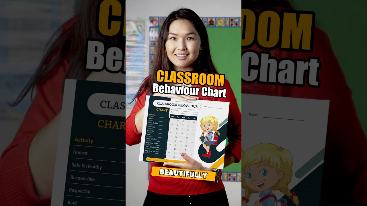 Classroom Behavior Chart Design for Students in Microsoft Word
