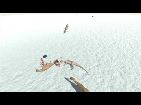 5 Cryolophosaurus vs 5x all units - Animal Revolt Battle Simulator