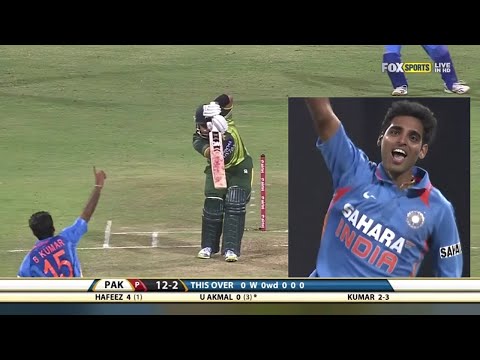 Bhuvneshwar Kumar 3-9 vs Pakistan 1st T20I 2012 Bangalore (Ball By Ball)
