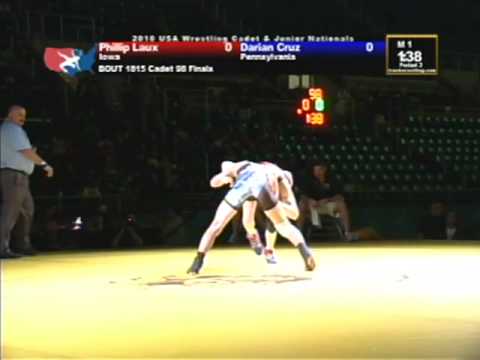 Cadet Freestyle Finals 98 pounds - Phillip Laux vs. Darian Cruz