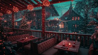 Winter Jazz Music ⛄ Outdoor Coffee Shop Ambience with Relaxing Jazz Music for Work, Study