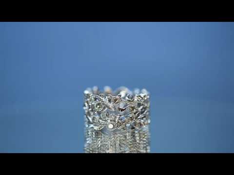 Two matching wedding bands with filigree  milgrain and engraving