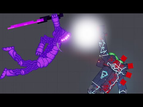 Metal Golem vs Purple Giants in People Playground - People Playground 1.21.3