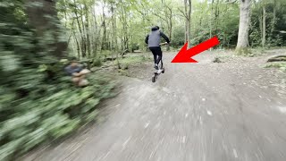 CRAZY JUMP ON E SCOOTER!