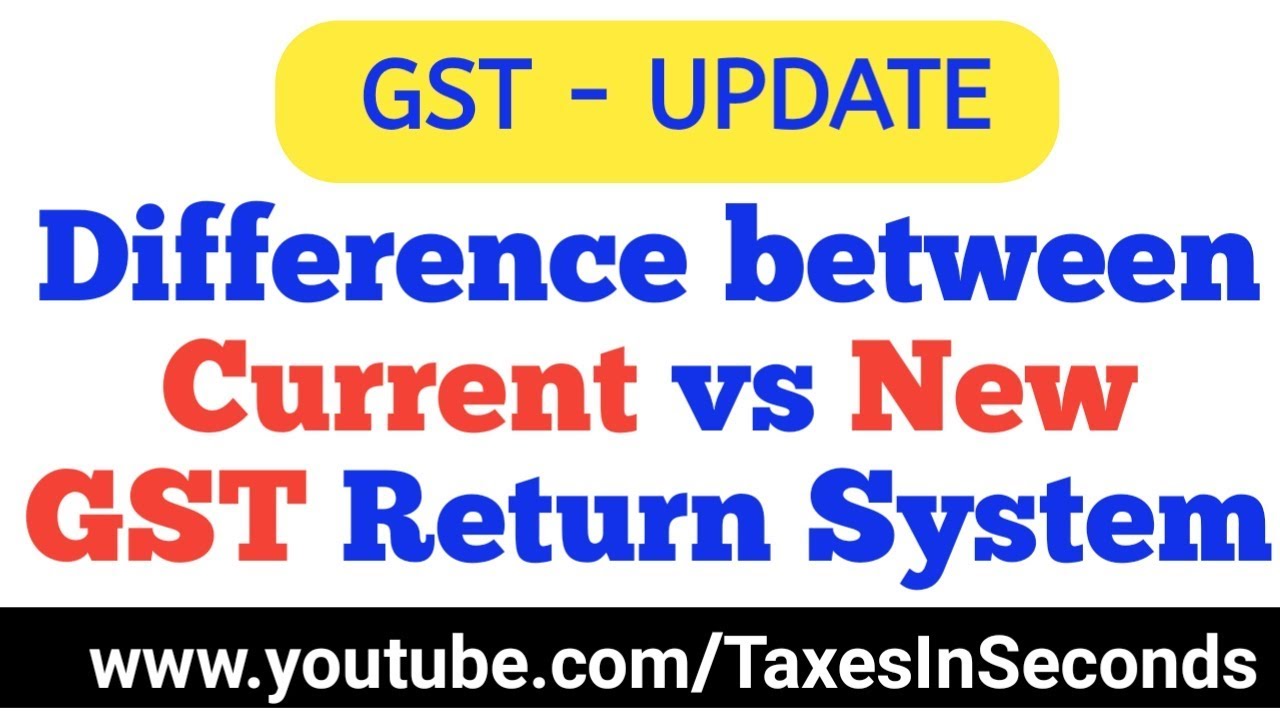 New GST Returns system vs current return system | Difference between Old and new gst return system