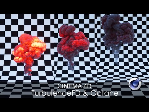 Cinema 4D Fire Animation Turbulence FD Octane Render Beginner