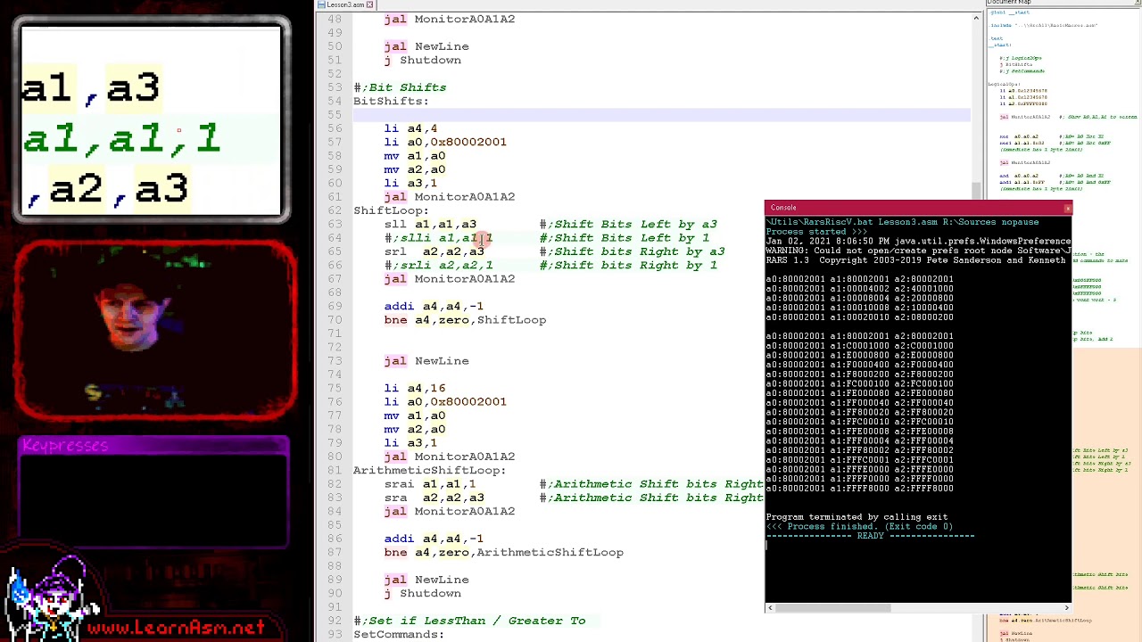 Risc-V Assembly Lesson 3 - Bit ops and more maths!