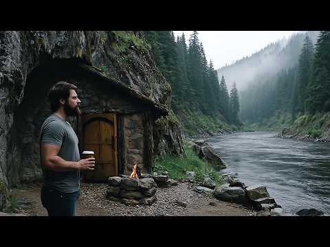 The Stone And Wood Underground Shelter: Bushcraft Survival By A Stream
