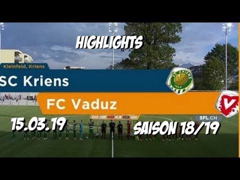 Highlights: SC Kriens vs Fc Vaduz (15.03.19)