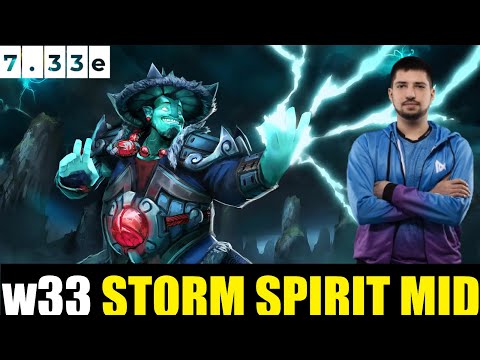 W33 PLAYING Storm Spirit MID  7.33E - DOTA 2 HIGHEST MMR MATCH #dota2 #dota2gameplay