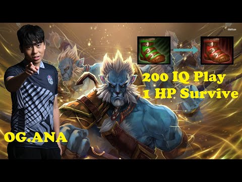 200 IQ Play | OG.Ana 1 Hp Survived by switching Power Treads | Dota 2