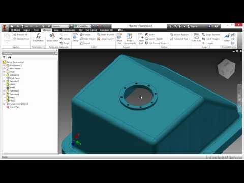 Autodesk Inventor - Configured Design Tutorial | Placing iFeatures