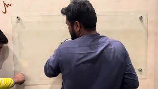 Office Wall Glass for Notice I Complete Glass Fitting I MobZee Interiors