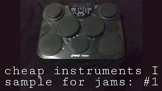 Video thumbnail for cheap instruments I sample for jams #1: pyle PTED01 electronic drum set. by madz panda