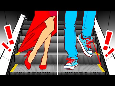 What Happens When Your Clothes Get Stuck in an Escalator