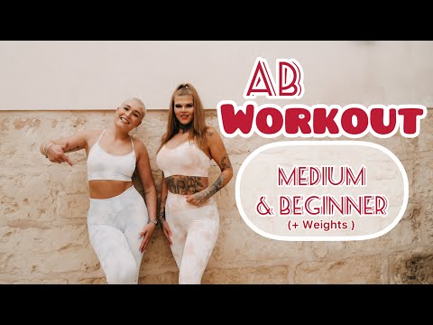 MEDIUM + BEGINNER AB WORKOUT mit Nina Chartier & Lauralamode