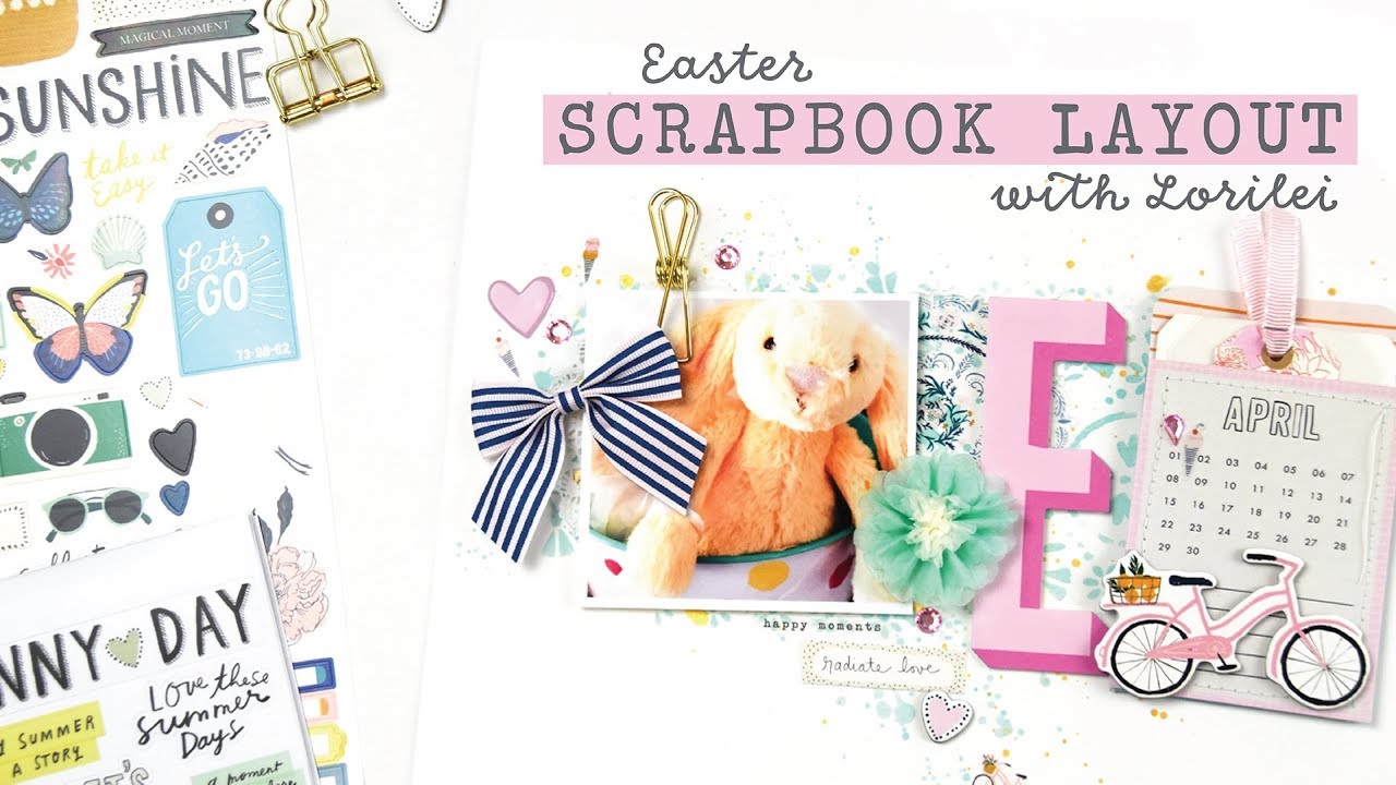 Easter Scrapbook Layout Process Video