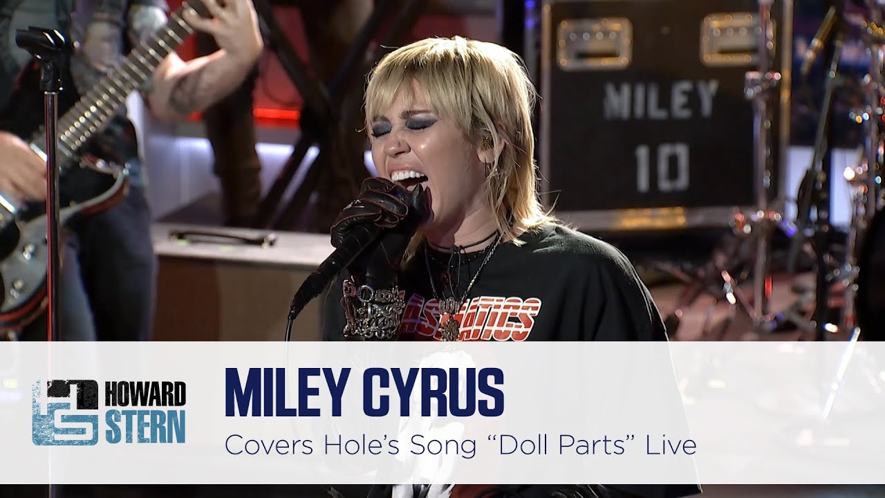Miley Cyrus Covers â€œDoll Partsâ€ on the Howard Stern Show - YouTube