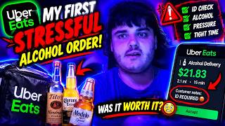 MY FIRST UBER EATS ALCOHOL DELIVERY... THIS WAS STRESSFUL! 😳🍺