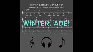 #Shorts: Lied: Winter, ade! Scheiden tut weh. (Jahreszeit, Winter / Melodie, Akkorde, Noten,Text)