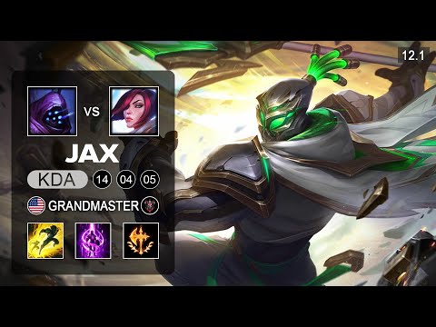 Jax Top vs Fiora - NA Grandmaster - Season 12 Patch 12.1