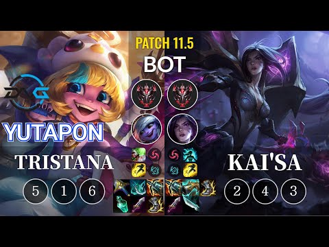 DFM Yutapon Tristana vs Kai'Sa Bot - KR Patch 11.5