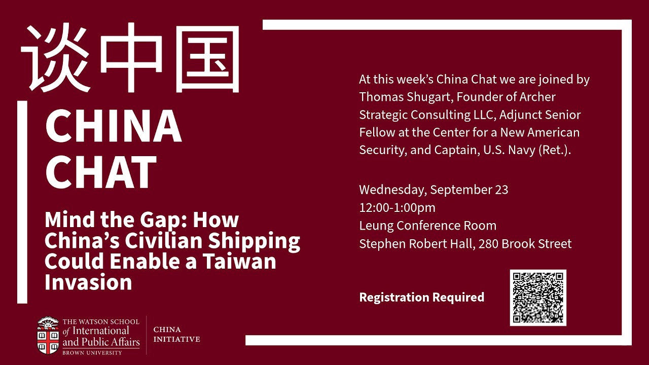 China Chat — Mind the Gap: How China’s Civilian Shipping Could Enable a Taiwan Invasion