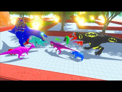 ESCAPE FROM BATMAN T REX - Animal Revolt Battle Simulator