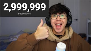 HITTING 3 MILLION SUBSCRIBERS LIVE