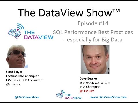 The DataView Show #14: SQL Performance Best Practices - especially for Big Data, guest Dave Beulke