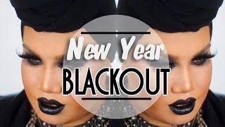 Black Glitter Smokey Eye with Black Lips Makeup Tutorial | PatrickStarrr