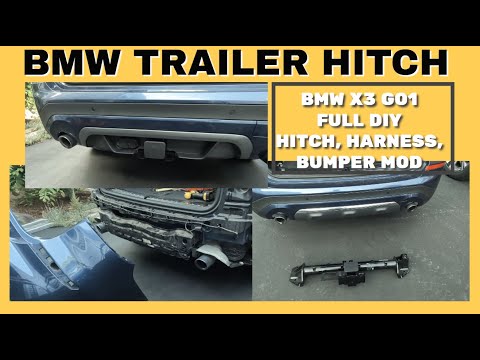 BMW TRAILER HITCH INSTALLATION! Full DIY With Wiring And Bumper Modifications BMW X3 G01