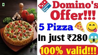 Domino's 5 pizza under ₹300 | Domino's coupon code 2021 | Domino's loot offer | Domino's promo code