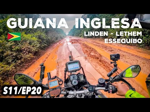 THE WORST ROAD IN BRITISH GUIANA - Linden to Lethem by motorbike [Rupununi Road] ESSEQUIBO - S11/...
