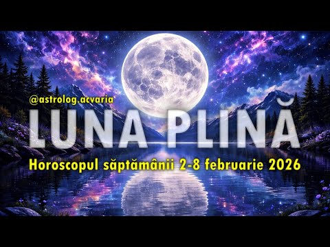 Luna plina de mandrie🔵 HOROSCOPUL SAPTAMANII 2-8.02.2026 cu @astrolog.ACVARIA