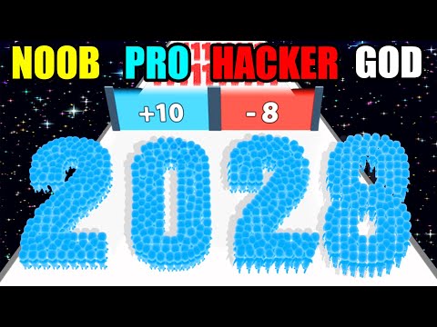 NOOB vs PRO vs HACKER vs GOD Crowd Number Run 3D