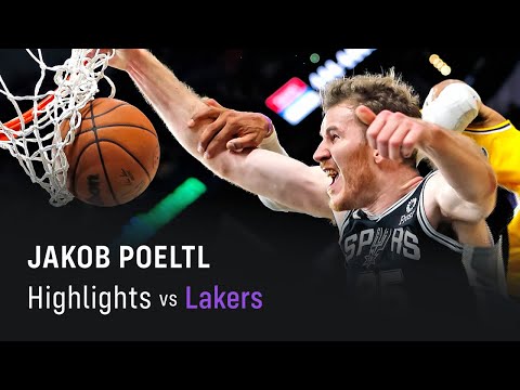 Jakob Poeltl’s Highlights: 27 PTS, 14 REB, 3 BLK, 1 STL vs Lakers (26.10.2021)