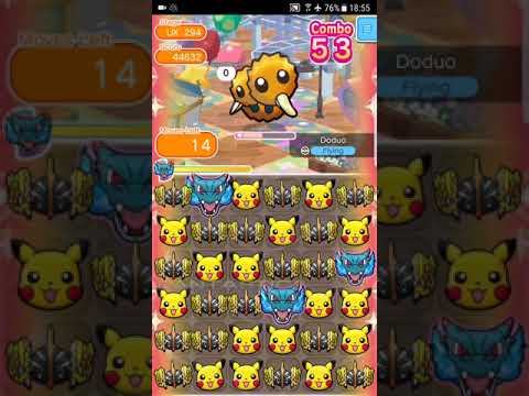 Pokemon Shuffle Mobile UX Stage 294 Doduo S Rank ITEMLESS『ポケとる スマホ版』