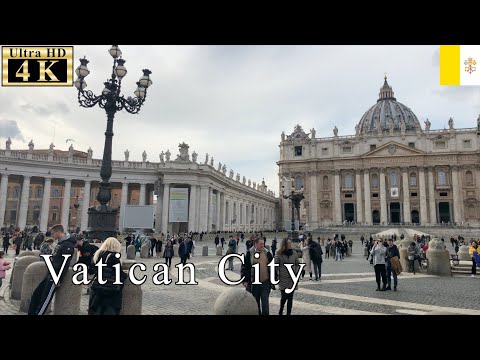 🇻🇦Vatican City Winter Walk - St. Peter's Square -【4K 60fps】