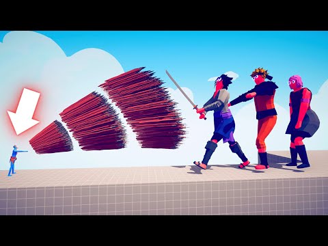 NARUTO + SASUKE + SAKURA GIANTS vs EVERY GOD - Totally Accurate Battle Simulator TABS