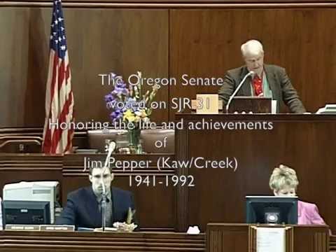 Oregon Senate honors Jim Pepper