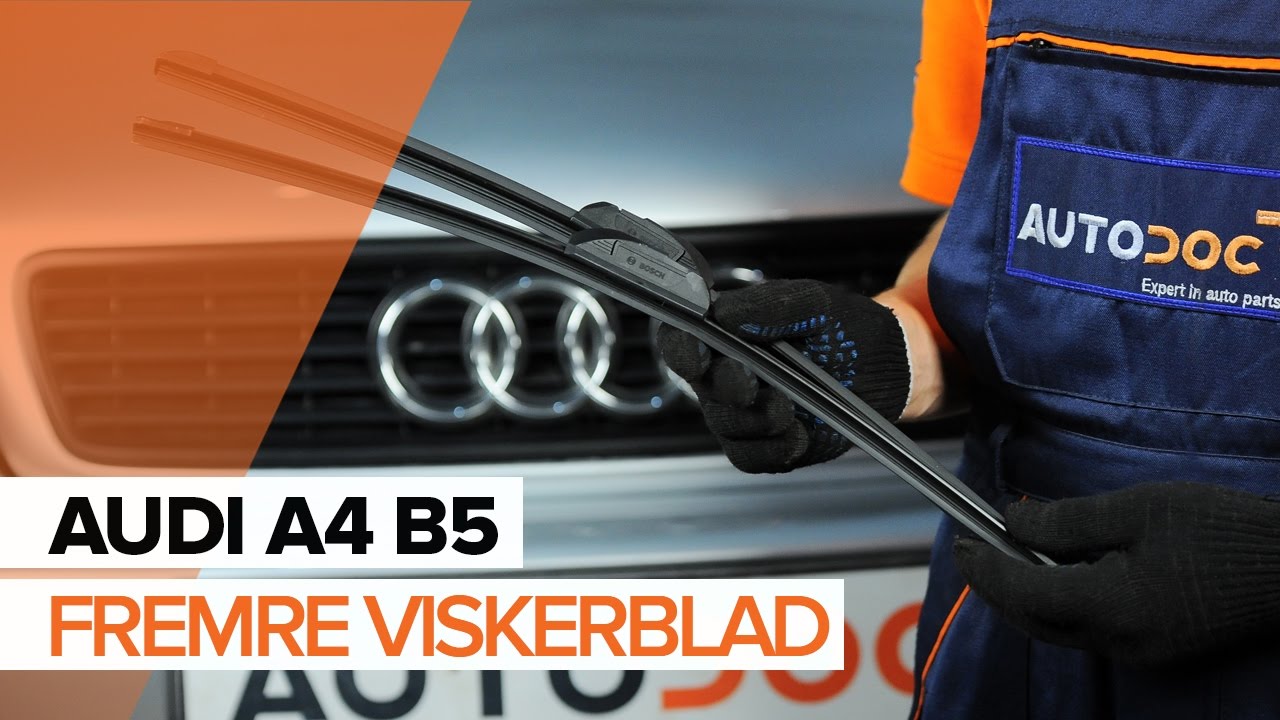 Slik bytter du vindusviskere fremme på en Audi A4 B5 Avant – veiledning